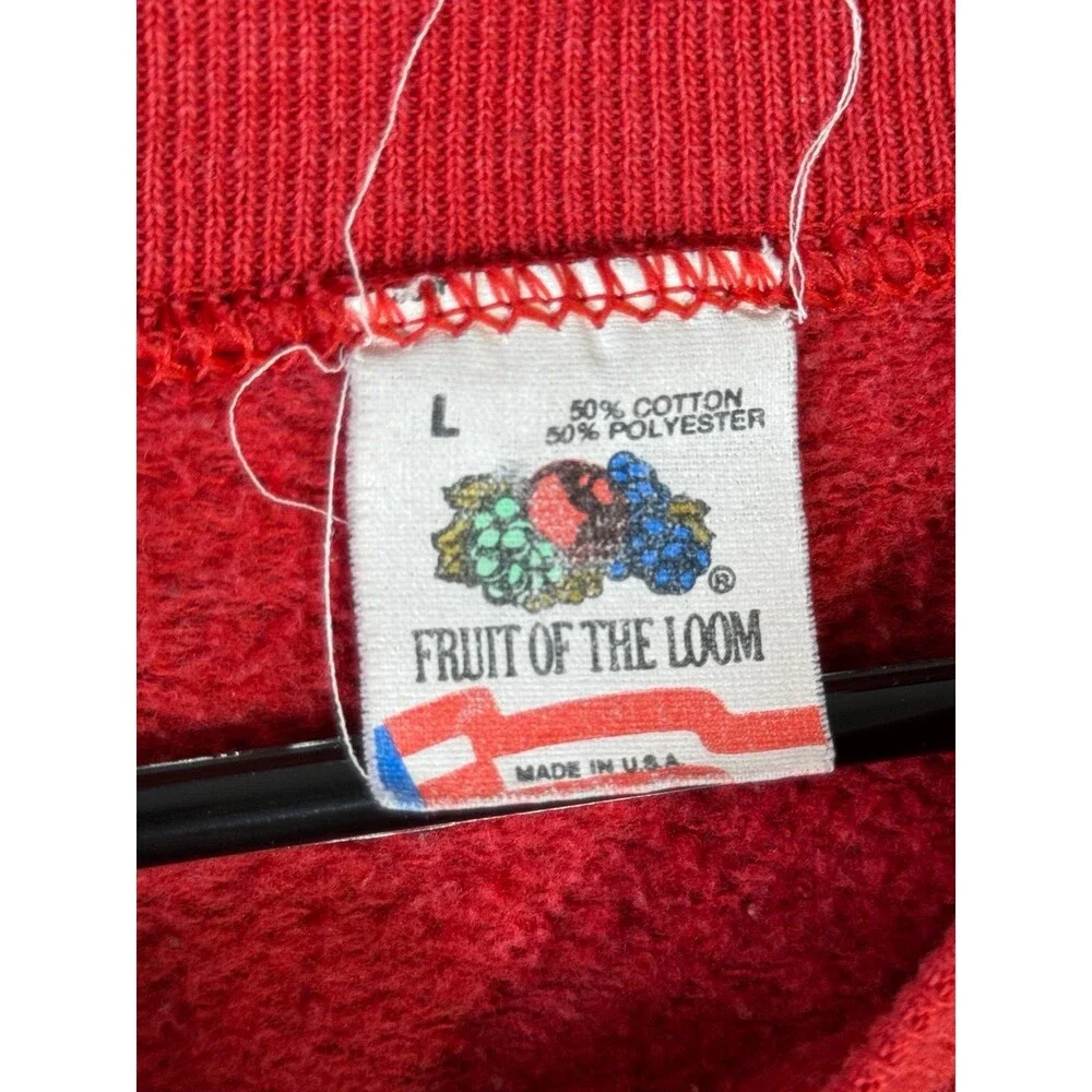 Vintage Winter Is Snow‎ Fun Funny Holiday Christmas Crewneck Sweater Large L USA